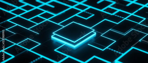 Isometric grid pattern with digital blue lines on a dark background, creating a tech inspired aesthetic. Ideal for modern digital designs, posters, and technology visuals.

