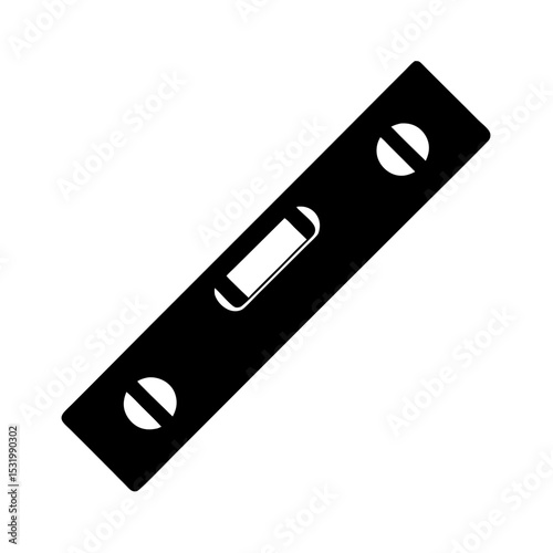 Illustration of a black spirit level tool used for leveling services
