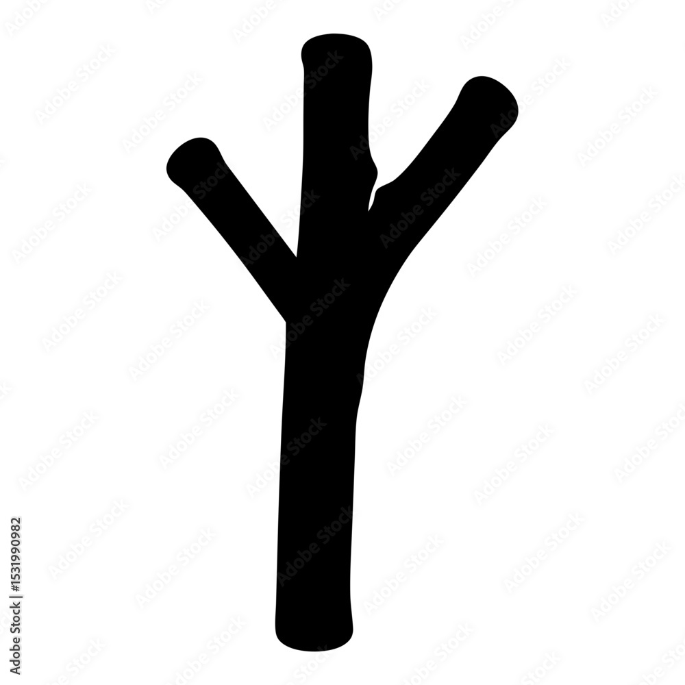 Fototapeta premium Black Tripod Shape Standing Tall on a White Background Image