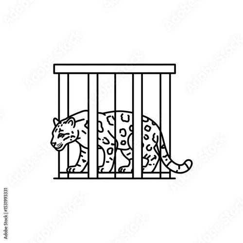  Clouded Leopard in Tight Enclosure