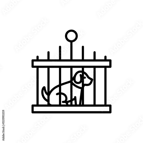  Dog Behind Fence-Style Enclosure