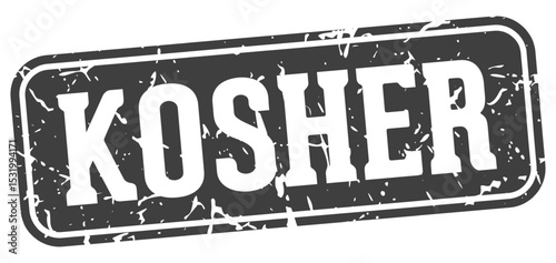 kosher rectangular sign. kosher stamp