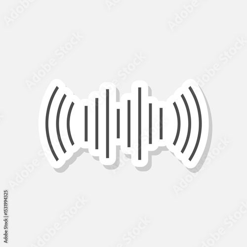 Simple Voice assistant concept icon sticker isolated on gray background