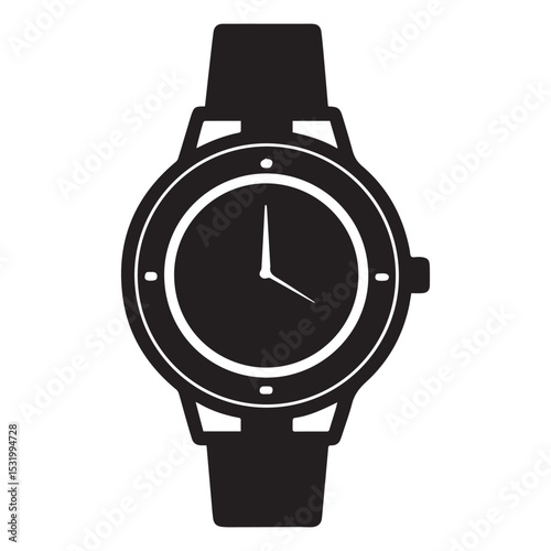 wristwatch icon silhouette vector illustration 