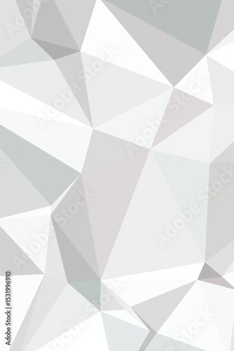 Abstract white and gray Geometric Polygonal Composition