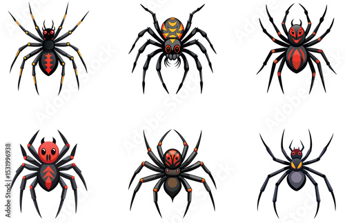 Spider Vector Designs Creepy Crawly Insect Illustrations Perfect for Halloween and Nature Themes