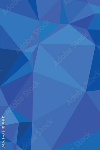 Abstract Geometric Composition in Shades of Blue