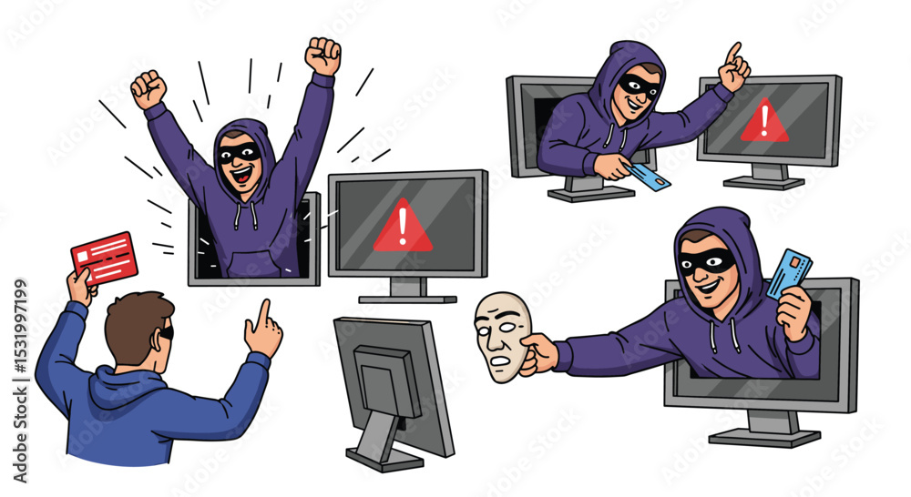 Obraz premium The Growing Risk of Online Fraud A Guide To Safe Transactions and Cyber Security