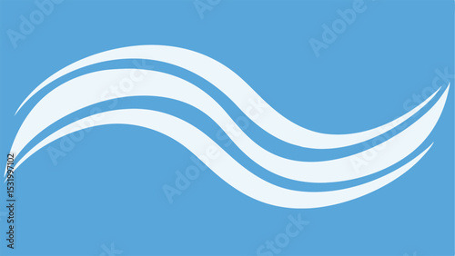 Abstract wavy design element with transparency suitable for various design applications