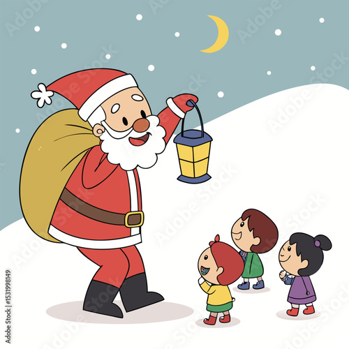 Festive Dog Illustration Santa Claus Inspired Design for Holiday Greetings
