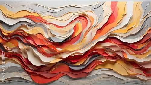 Wavy Sheet Forms – A 3D Composition