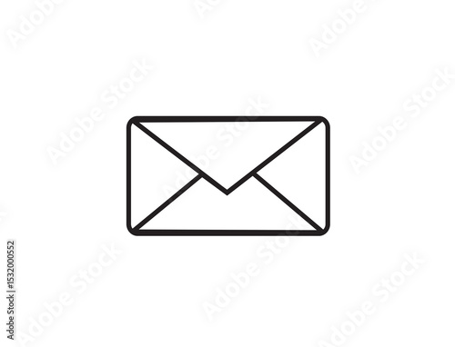 Simple Email Icon: Elegant Communication Design Symbol