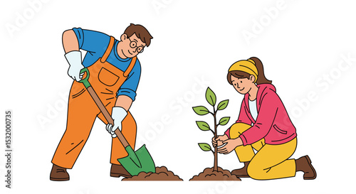 The Community's Collaborative Spirit Cultivates a Greener Future with Tree Planting and Dedication