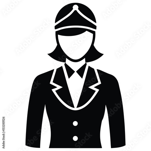 flight attendant element isolated duty free cataloge on white background