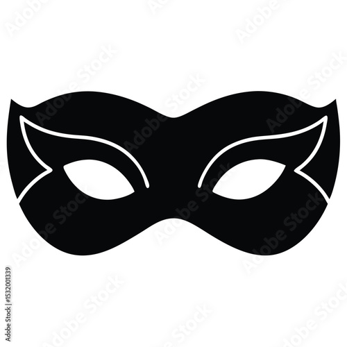 flight attendant element isolated eye mask on white background