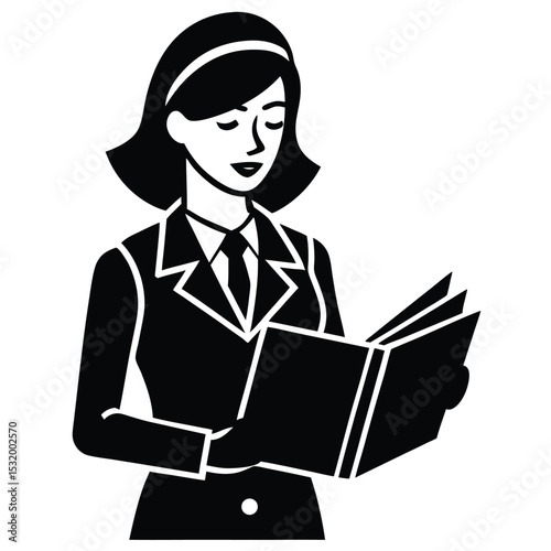 flight attendant element isolated inflight magazin on white background