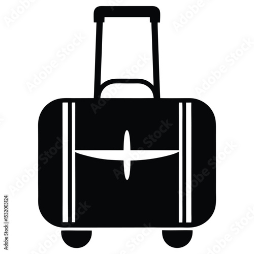 flight attendant element isolated luggage overhead on white background