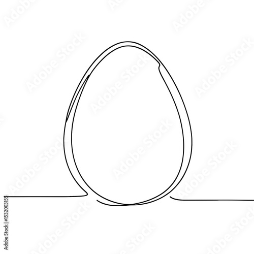 Whole egg in line drawing symbolizing protein and nutrition