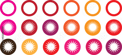 Infographic pie chart set. Cycle collection -1. 2,3,4,5,6,7..8 and 9 section. Vector isolated on white background