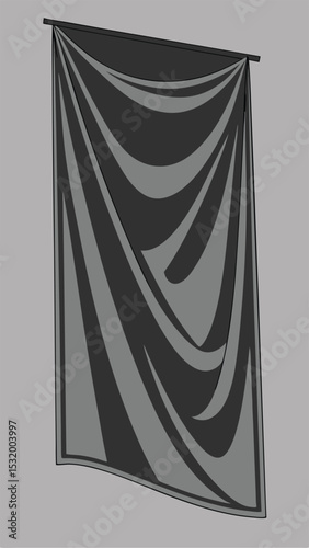 Elegant drape design with soft shadows perfect for various creative applications.