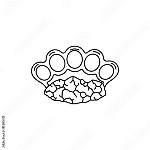 Black Lined Obsidian Knuckles Icon