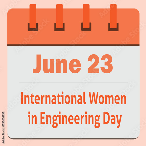International Women in Engineering Day Announcement Reminder Calendar 
