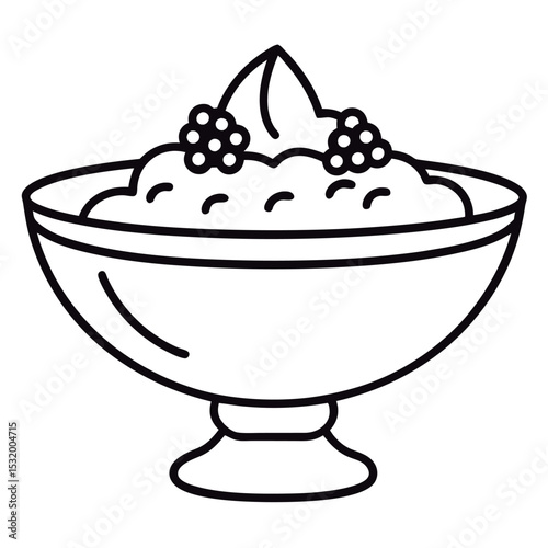 Delicious dessert in a fancy bowl.