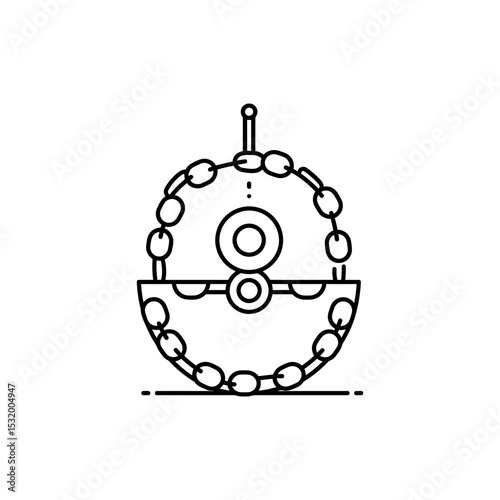 Black Lined Chained Rune Disc Icon