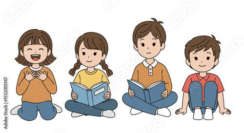 Diversity of Young Children Engaged in Learning Activities at School or Library Reading Together