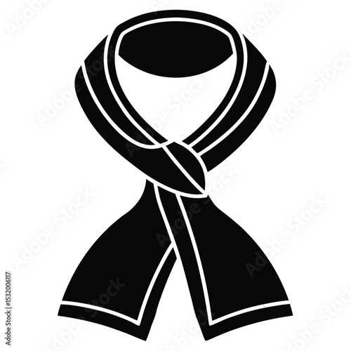 flight attendant element isolated scarf on white background