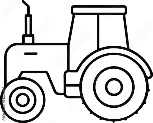 vector illustration of a tractor 
