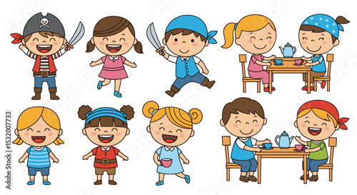Cheerful Children Having Fun Together Children Playing Friends Enjoying Each Others Company