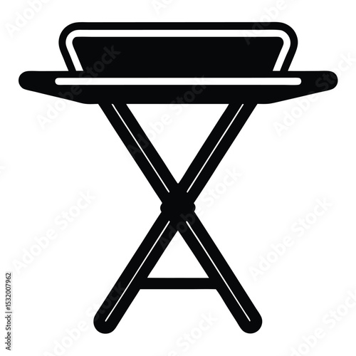 flight attendant element isolated tray table on white background