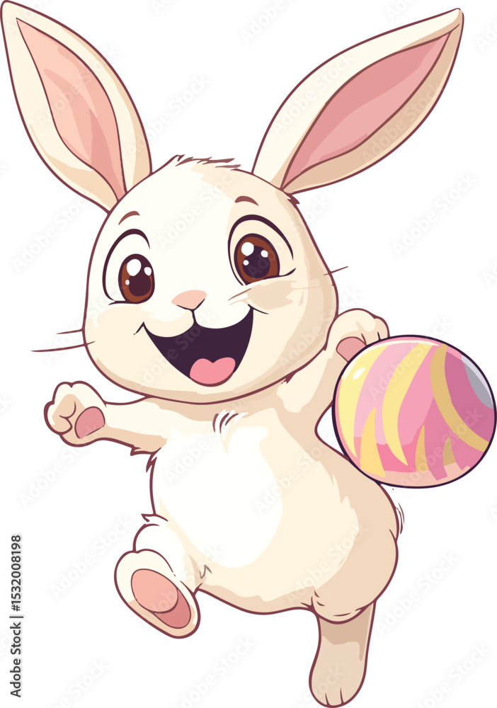 Fototapeta premium easter bunny with eggs