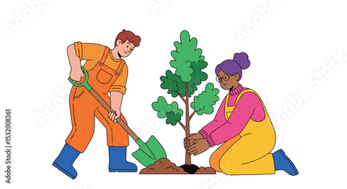 Planting Trees for a Greener Future A Collaborative Effort for Environmental Sustainability