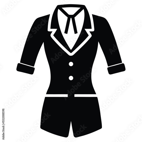 flight attendant element isolated watch on white background