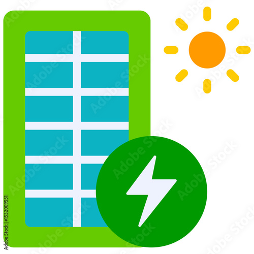 solar panel flat icon