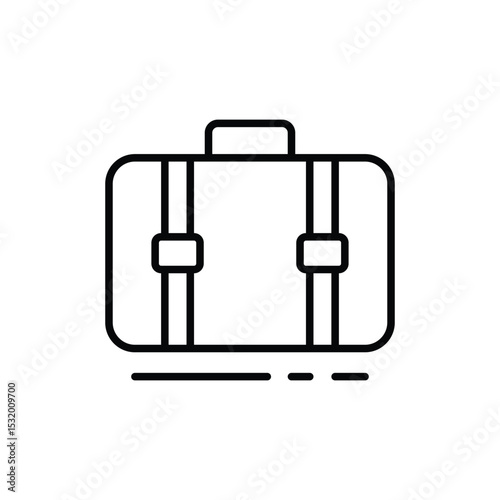 Briefcase on Baggage Carousel Icon Outline Style Thin Line Symbol for Airport Luggage Claim