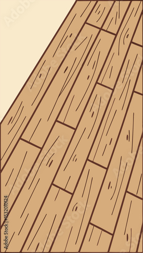 Hand drawn wood floor pattern with transparency for various design applications