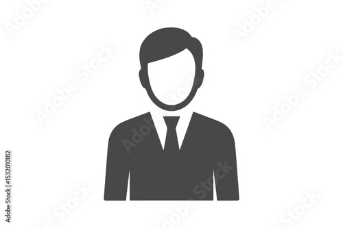 Businessman Symbol silhouette vector with white background