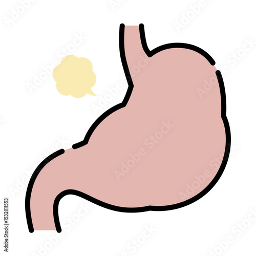 パンパンに膨らんだ胃