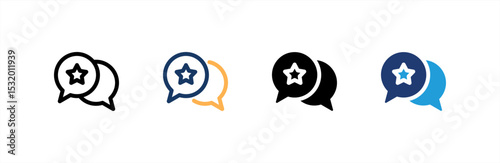 Feedback icon set multiple style collection. Vector illustration.