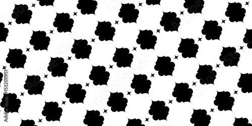 Seamless pattern with geometric shape. Black and White Geometric Pattern Background .