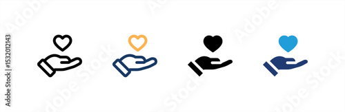 Favorite icon set multiple style collection. Vector illustration.
