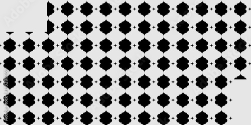 Seamless pattern with geometric shape. Black and White Geometric Pattern Background .