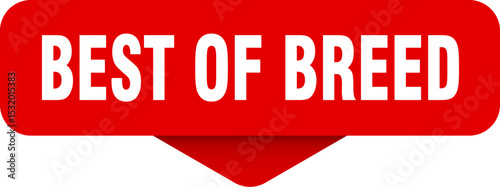 best of breed sticker. best of breed sign on transparent background