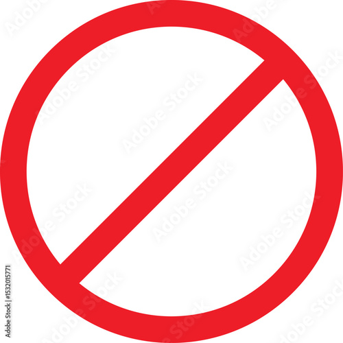 no sign vector isloated on a white background
