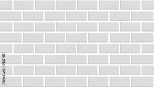Seamless geometric pattern of white brick wall perfect for various background designs