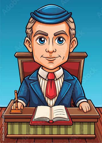 Judge in formal attire. ready to rule.