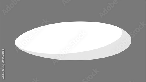 Simple illustrated egg shape with subtle shadows on transparent background